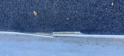 Why we don't use household carpet trims to finish the front edge of our garage carpet - Affordable Garage Carpet